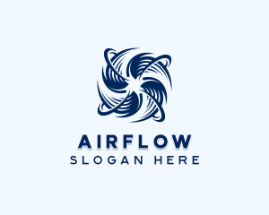 Cool Ventilation Airflow logo design