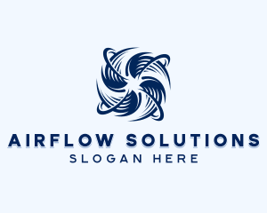 Cool Ventilation Airflow logo design