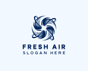 Cool Ventilation Airflow logo design