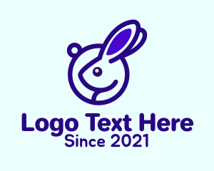 Infinity Sign - Minimalist Cute Bunny logo design