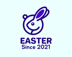 Minimalist Cute Bunny logo design