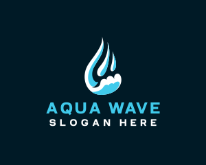 Water Wave Droplet logo design