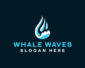 Water Wave Droplet logo design