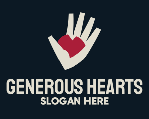 Philanthropy - Geoemtric Hand Love Foundation logo design