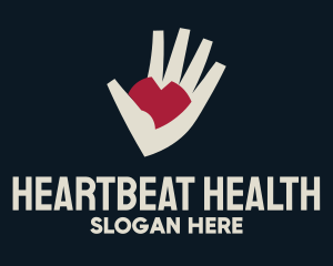 Cardiology - Geoemtric Hand Love Foundation logo design