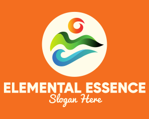 Element - Gradient Nature Elements logo design