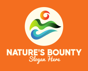 Gradient Nature Elements logo design