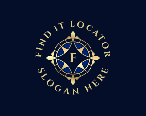 Locator - Luxury Compass Locator logo design