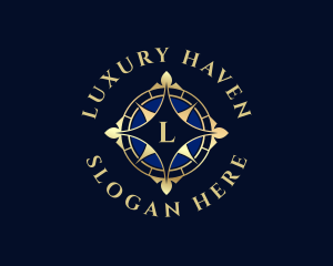 Luxury Compass Locator logo design