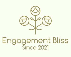 Engagement - Minimalist Decorative Flower logo design