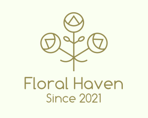 Bouquet - Minimalist Decorative Flower logo design