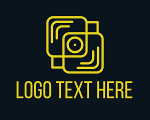 Robot - Yellow Mobile Device logo design