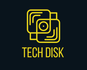 Disk - Yellow Mobile Device logo design