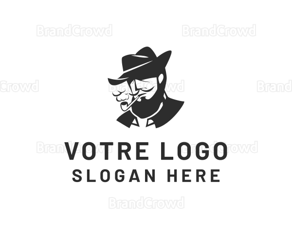 Tobacco Pipe Beard Logo