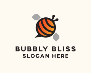 Honey Bee Chat  logo design