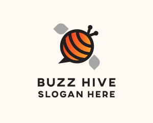 Honey Bee Chat  logo design