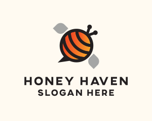 Honey Bee Chat  logo design