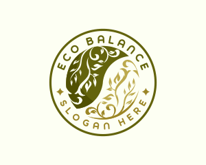 Yin Yang Balance Natural logo design