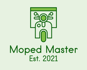 Moped - Green Delivery Scooter logo design