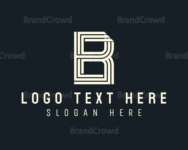 Generic Stripe Bistro Letter B Logo
