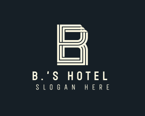Generic Stripe Bistro Letter B logo design
