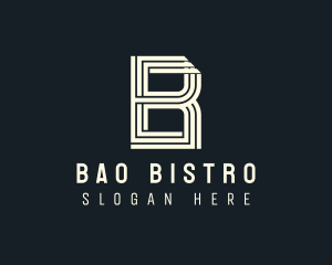 Generic Stripe Bistro Letter B logo design