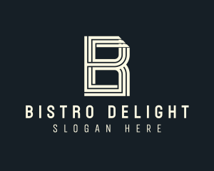 Generic Stripe Bistro Letter B logo design