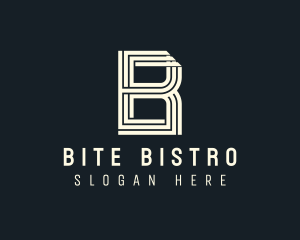 Generic Stripe Bistro Letter B logo design