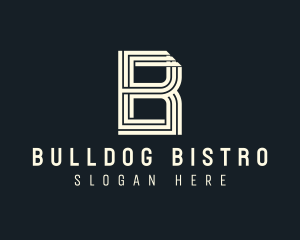 Generic Stripe Bistro Letter B logo design