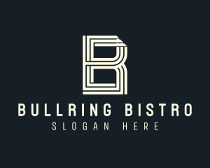 Generic Stripe Bistro Letter B logo design