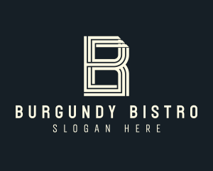 Generic Stripe Bistro Letter B logo design