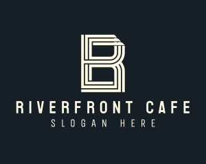 Generic Stripe Bistro Letter B logo design