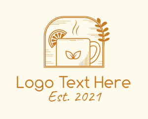 Tea House - Hot Organic Lemon Kombucha logo design