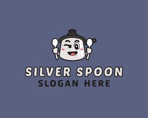 Cooking Pot Spoon logo design