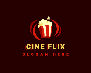 Movie - Blockbuster Movie Popcorn logo design