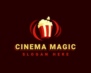 Movie - Blockbuster Movie Popcorn logo design