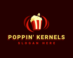 Popcorn - Blockbuster Movie Popcorn logo design