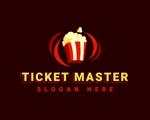 Box Office - Blockbuster Popcorn Snack logo design