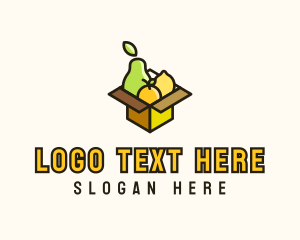 Supermarket - Healthy Fruit Box logo design