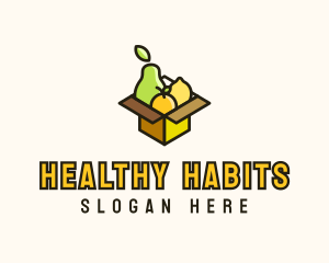 Healthy Fruit Box logo design