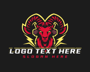 Animal - Lightning Bolt Ram logo design