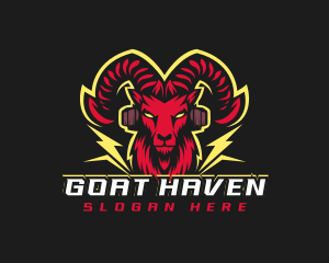 Lightning Bolt Ram logo design
