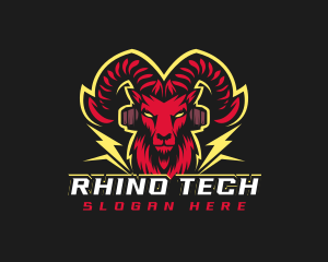 Lightning Bolt Ram logo design