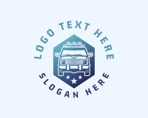 Racer - Hexagon SUV Vehicle logo design