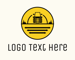 Farmer - Tractor Farm Field logo design