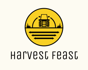 Tractor Farm Field  logo design