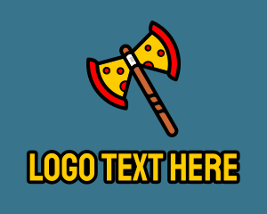 Pizza Axe Gothic Pizzeria Logo