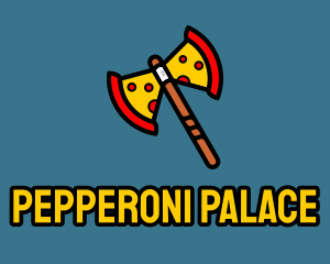 Pepperoni - Pizza Axe Gothic Pizzeria logo design