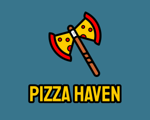Pizzeria - Pizza Axe Gothic Pizzeria logo design