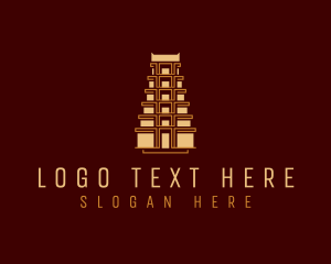 Traditional - Traditional Hindu Temple Tower logo design
